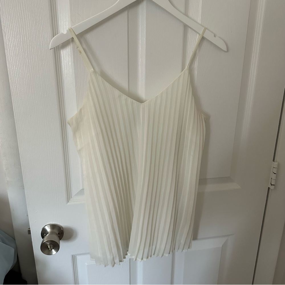 White Pleated Top